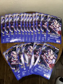 OP 14 LOT OF 18 Packs The Azure Sea’s Seven One Piece TCG Sleeved Booster Packs - Image 1