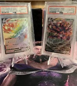 Pokemon 2020 Darkness Ablaze Eternatus VMAX Secret Rare PSA 10 2 Cards - Image 1