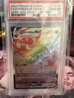 Pokemon 2020 Darkness Ablaze Eternatus VMAX Secret Rare PSA 10 2 Cards - Image 3