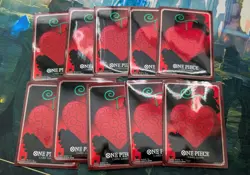 One Piece Card Game - Set Of 10 OP13 DON!! - Sleeved In Heart Fruit DON Sleeves - Image 2