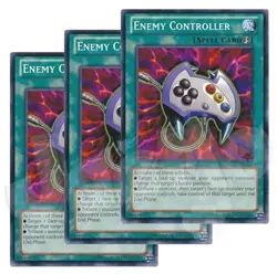 Yugioh - Enemy Controller x 3 - NM - Plus Free Holographic Card - Image 1
