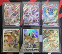 Pokemon Eeveelution Lot 6 Cards Espeon VMAX Sylveon VMAX Vaporeon VMAX TG01/TG30 - Image 1