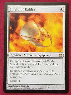 Magic The Gathering DARKSTEEL SHIELD OF KALDRA artifact card MTG - Image 1