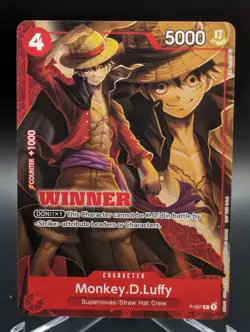 Monkey.D.Luffy P-007 Winner Tournament Promo Card One Piece Monkey D Luffy - Image 1