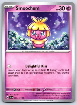 Smoochum - Surging Sparks SSP 075/191 Saya Tsuruta Pokemon TCG Card NM - Image 1