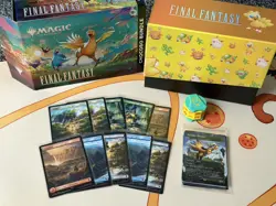 Final Fantasy MTG Chocobo Bundle Paradise Promo & Track Foil Lands - Image 1