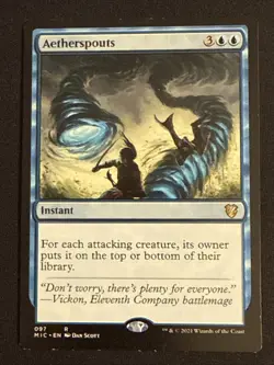 1x Aetherspouts (097) Commander: Innistrad: Midnight Hunt LP MTG Magic x1 MKE - Image 1