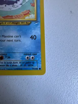Mantine 74/105 1st Edition Neo Destiny WOTC Vintage Pokemon - Image 5