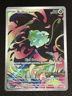 Pokemon TCG Mega Evolution Bulbasaur Illustration Rare Stamped 133/132 NM - Image 1