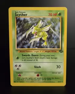 Pokemon TCG - SCYTHER - 26/64 - RARE - UNLIMITED - JUNGLE (1999) - WOTC - MP - Image 1