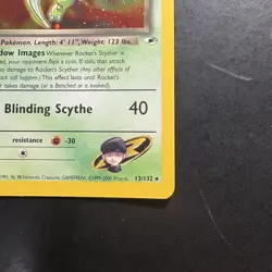 Pokemon Vintage Holo Rocket’s Scyther 13/132 Gym Heroes WotC 2000 - Image 4