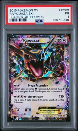 2015 POKEMON XY BLACK STAR PROMOS #XY69 RAYQUAZA EX PSA 1 - Image 1