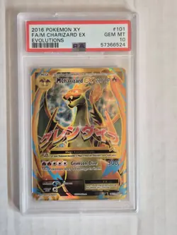 Mega M Charizard EX 2016 Pokemon XY Evolutions #101 PSA 10 - Image 1