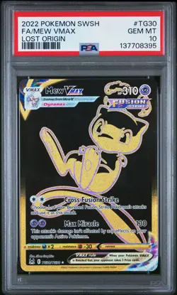 2022 POKEMON SWORD & SHIELD LOST ORIGIN #TG30 FULL ART/MEW VMAX PSA 10 - Image 1