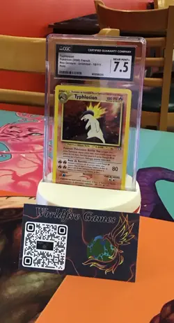 TYPHLOSION Neo Genesis Holo Rare #18 CGC 7.5 Vintage Pokemon French - Image 1