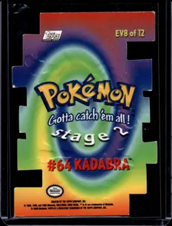 Topps Kadabra 64 Die Cut EV8 of 12 (LP) 1998 VHTF Pokemon TCG - Image 2