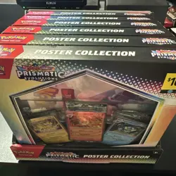 Pokemon TCG Prismatic Evolutions Poster Collection, 6 New Boxes with Display - Image 1
