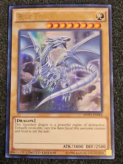 Yu-Gi-Oh! Blue-Eyes White Dragon Limited Ed. MVP1-ENSE4 Ultra Rare LP - Image 1