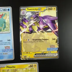 Pikachu Feraligatr Toxtricity ex SVP 213 214 215 Cards Illustration Contest 2024 - Image 3