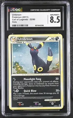 CGC 8.5 Umbreon 2011 Call of Legends 22/95 Holo Pokemon Card - Image 1