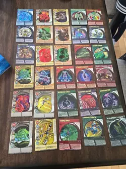 Lot Of 30 Bakugan Cards With Box Suoer Cool Cards - Image 1