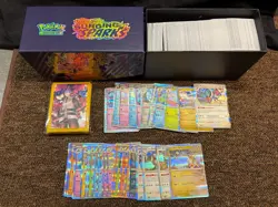 Pokemon Card Lot + Surging Sparks Elite Trainer Box (ETB) 500+ Cards & Extras - Image 1