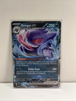 Pokemon TCG Gengar EX Temporal Forces Ultra Rare Card 104/162 Scarlet & Violet - Image 1
