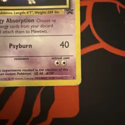 Mewtwo Pokemon Promo The First Movie Card #3 with a Kids WB Stamp Look - Image 4
