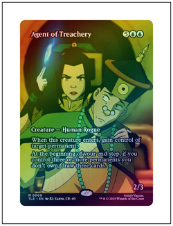 1x Agent of Treachery, Foil Borderless Art, Magic the Gathering MTG NM - Image 1