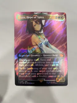 Yuna, Hope of Spira (Borderless) (Surge Foil) Final Fantasy Foil - Image 1