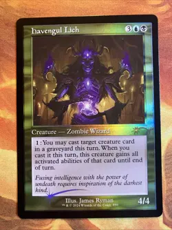 MTG Foil Retro Frame Havengul Lich Secret Lair Drop Series Near-Mint Zombie! - Image 1