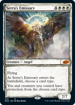 1x Serra's Emissary - Showcase NM-Mint, English Modern Horizons 2 MTG Magic - Image 1