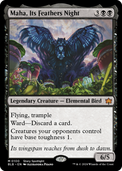 Maha, Its Feathers Night Bloomburrow NM MTG Magic the Gathering - Image 1