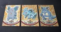 Nidoran Nidorina & Nidoqueen Topps Foil Holo TV Animation Blue Pokemon NM - Image 1