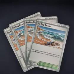 4x Surfing Beach 129/132 Regular Mega Evolution English MEG NM EN X4 Pokemon - Image 1