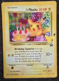Birthday Pikachu Holo 24 Celebrations Classic Collection Pokemon 2021 - Image 1