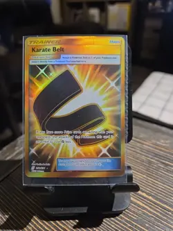 Pokemon TCG Unified Minds Full Art Gold Karate Belt 252/236 Near Mint - Image 1