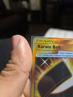 Pokemon TCG Unified Minds Full Art Gold Karate Belt 252/236 Near Mint - Image 4