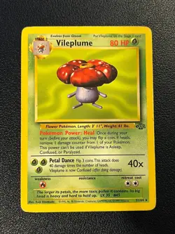 Pokemon Jungle Set Unlimited Vileplume 31/64 Non-Holo Rare MP - Image 1
