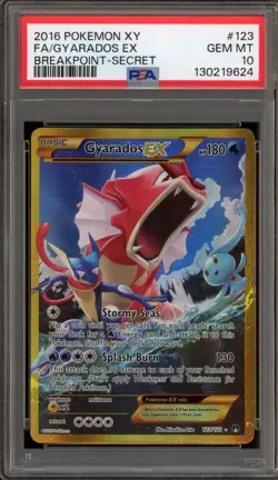 Pokemon Gyarados EX XY Breakpoint Secret Rare Full Art #123 PSA 10 Gem Mint - Image 1