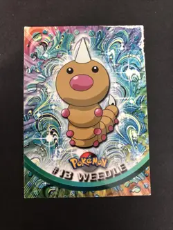 WEEDLE #13 Topps TV Animation Edition Black Label Pokemon 1999 Low Grade - Image 1