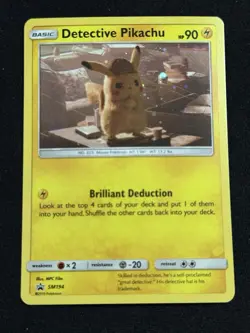 Detective Pikachu #SM194 - Pokemon TCG - Sun & Moon - Promo - Cosmos Holo - NM - Image 1