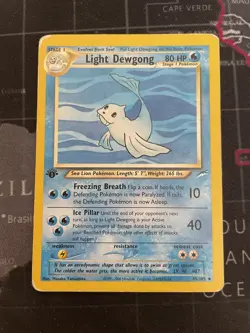 Pokemon TCG Light Dewgong 1st Edition Neo Destiny Uncommon 45/105 - Image 1