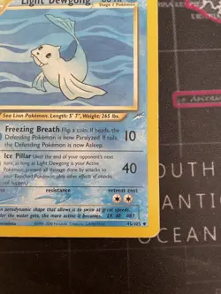 Pokemon TCG Light Dewgong 1st Edition Neo Destiny Uncommon 45/105 - Image 3