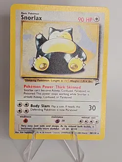 Snorlax 30/130 Rare Base Set 2 WOTC 2000 Pokemon TCG Vintage English - Image 1