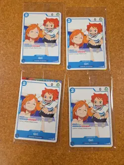 4x Girl One Piece TCG Release Event Promo Playset Azure Sea's Seven OP14-EB04 - Image 1