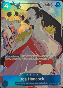 2023 Boa Hancock PROMO ALT ART FOIL HOLO OP02-059 ONE PIECE TCG NEAR MINT NM - Image 1
