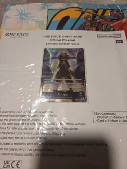 One Piece Official Playmat Nami + Usopp CARD Limited Edition Vol.3 ENGLISH NEW - Image 2