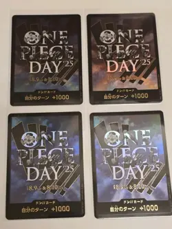 4 x ONE PIECE DAY'25 DON !! Card Promo Premium Card Collection Japanese - Image 1