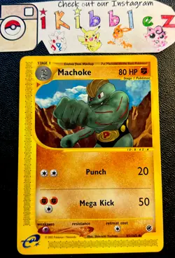 Machoke 85/165 LP Non Holo WoTC Expedition Pokemon Card. Free Tracked Shipping! - Image 1
